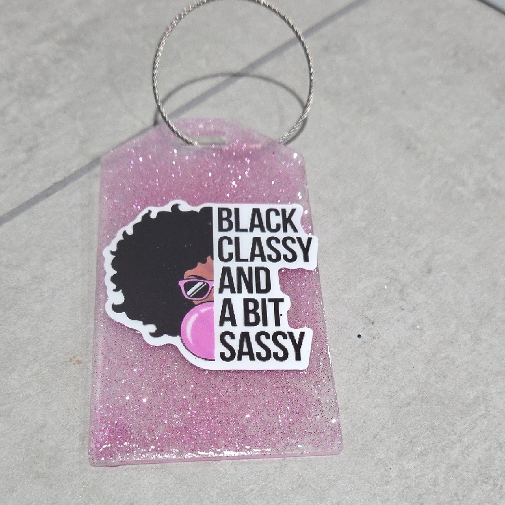 🎒🧳🎀Pink Glittery Luggage/Backpack Tag